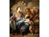 Die Heilige Familie by Antonio Balestra, oil on canvas, offered Sep 2019