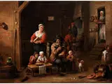 Niederländisches Genrebild by Matheus van Helmont, oil on canvas, offered Jul 2015