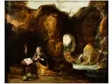 Grottenlandschaft mit Maria Magdalena by David Teniers d.J., oil, sold Sep 2017