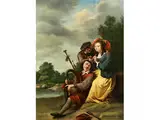 Die Musikschülerin by David Teniers d.J., oil on canvas, sold Sep 2018