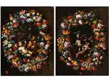 Allegorische Puttenbilder mit dem Thema „luft“ by Michele Rocca, oil on canvas, offered Sep 2016