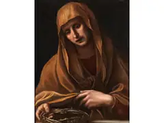 Trauernde Mutter Gottes by Alessandro Tiarini, oil on canvas, offered Mar 2023