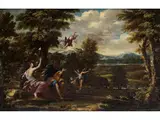 Angelica und Medoro by Girolamo Troppa, oil on canvas, sold Sep 2023