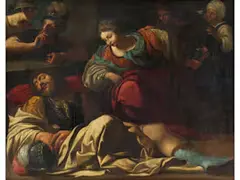Samson und Delila by Leonello Spada, oil on canvas, offered Dec 2025