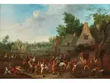 Der Überfall by Karel Breydel, oil on panel, sold Mar 2024