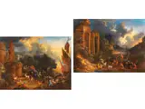 Hafenszenen mit Antiken Ruinen by Hendrik van Minderhout, oil on canvas, offered Dec 2023