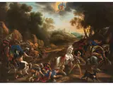 Die Bekehrung des Saulus by Vincent Adriaenssen, oil on canvas, offered Sep 2021