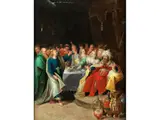 Das Gastmahl des Belsazar by Frans Francken d. J., oil on copper, sold Mar 2021