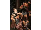 Samson und Delila by Frans Floris d. Ä., oil on panel, offered Apr 2022
