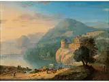 Bergige Landschaft by Herman Saftleven bzw. Monogrammist Pm, 1609 Rotterdam - 1685 Utrecht, oil, sold Apr 2016