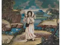 Jesus als Guter Hirte by Hans Bol, gouache, sold Sep 2025