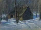 La cabane à sucre by Marc-Aurèle de Foy Suzor-Coté, pastel on paper, sold Aug 2020