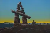 Inukshuk by Ken Kirkby, oil on canvas, sold Aug 2020