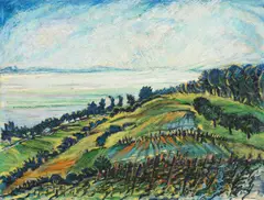 Landschaft by Waldemar Flaig, 1921, Öl auf Leinwand, sold May 2014