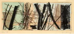 2 by Hans Hartung, 1953, Farbradierung auf Arches-Velin, sold Jun 2013