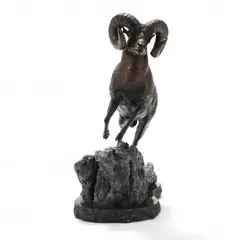 Spittin Shot by Rick Taylor, Patinated and cold-painted bronze, sold Oct 2023