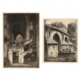 Two French Views by Louis Orr, Each an etching, sold Oct 2023