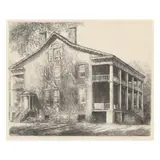 The Leigh House, Near Edenton, North Carolina by Louis Orr, Etching, sold Oct 2023