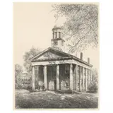 Orange County Court House, Hillsborough, North Carolina by Louis Orr, Etching, sold Oct 2023