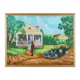 The Doctor's Visit by Willie Lee Nash, Oil on canvas, sold Oct 2023