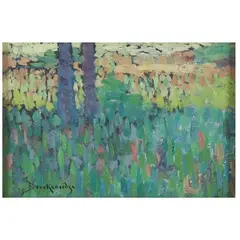 Landscape with Trees by Hugh Henry Breckenridge, Oil on canvas laid down on board, sold Oct 2023
