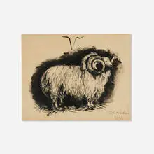 Untitled (Illustration for The Calendar of Saints for Unbelievers) by Pavel Tchelitchew, ink on paper, sold May 2026