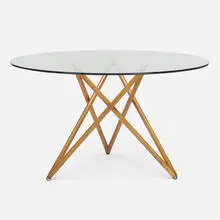 Dining table by Angelo Mangiarotti, c. 1970, walnut, brass, glass, sold Aug 2022