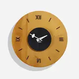 Wall clock, model 4758B by George Nelson & Associates, 1949, birch, lacquered wood, enameled aluminum, enameled steel, sold Aug 2022