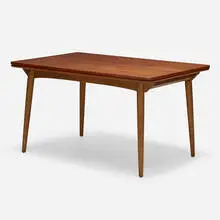Dining table by Singer & Sons, c. 1950, teak, beech, sold Aug 2022
