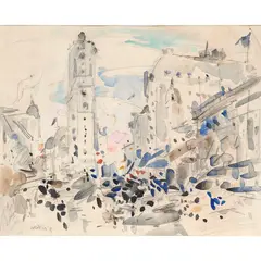 Flatiron Building by John Marin, watercolor, sold Jun 2024