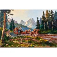 Carriage Ride by Beverly Carrick, oil on canvas, sold Jun 2024