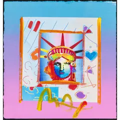 Liberty by Peter Max, mixed media and acrylic on paper, sold Jun 2024