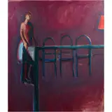Three Chairs by Ann Harrold Taylor, 1986, oil on canvas, sold Jun 2024