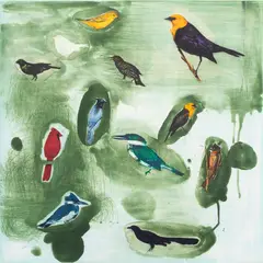 Sightings by Christopher Brown, 1994, etching with aquatint in colors, sold Jun 2024