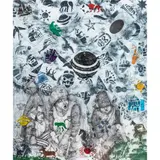 Cripples Frightened by Cosmic Downsizing (After Bruegel) by William T. Wiley, 1996, aquatint with flat-bite, sold Jun 2024