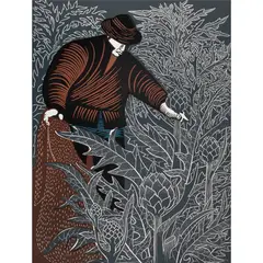 Untitled by Emmy Lou Packard, woodcut in colors, sold Jun 2024
