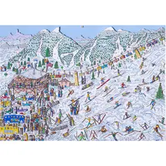 Ski Weekend by James Rizzi, 1986, serigraph, sold Jun 2024