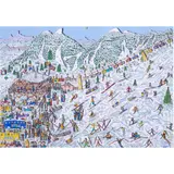 Ski Weekend by James Rizzi, 1986, serigraph, sold Jun 2024