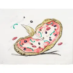 Pizza/Palette by Claes Oldenburg, 1966, lithograph in colors, sold Jun 2024
