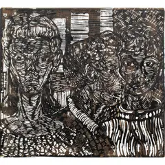 Du Sable Student by Margaret Taylor-Burroughs, 1958, linocut, sold Jun 2024