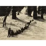 The Dog Team in Yosemite Valley" from "The Four Seasons in Yosemite National Park- Winter," circa by Ansel Adams, gelatin silver print, sold Jun 2024