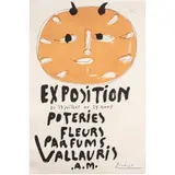 Expositions Poteries Fleurs Parfums Vallauris A.M.," circa by Pablo Picasso, lithograph in colors, sold Jun 2024