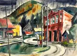 Wilkeson by Harry Bonath, Watercolor on Paper 22"x30" Sheet. Loose, sold Jan 2026