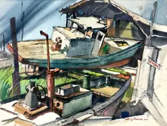 Untitled by Harry Bonath, Watercolor on Paper 20"x26" Sheet. Loose, sold Jan 2026