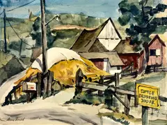 Untitled by Harry Bonath, Watercolor on Paper 21"x28" Sheet. Loose, sold Jan 2026