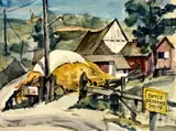 Untitled by Harry Bonath, Watercolor on Paper 21"x28" Sheet. Loose, sold Jan 2026