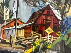 Untitled by Harry Bonath, Watercolor on Paper 19"x25" Sheet. Loose, sold Jan 2026
