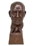 Untitled by Chaim Gross, Bronze Bust of Chaim Weizmann, sold Sep 2025