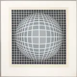Argent Noir by Victor Vasarely, Screenprint in Colors, sold Sep 2025