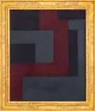 Abstract Geometric Composition by N. Shinoda, 1961, Oil on Canvas, sold Sep 2025
